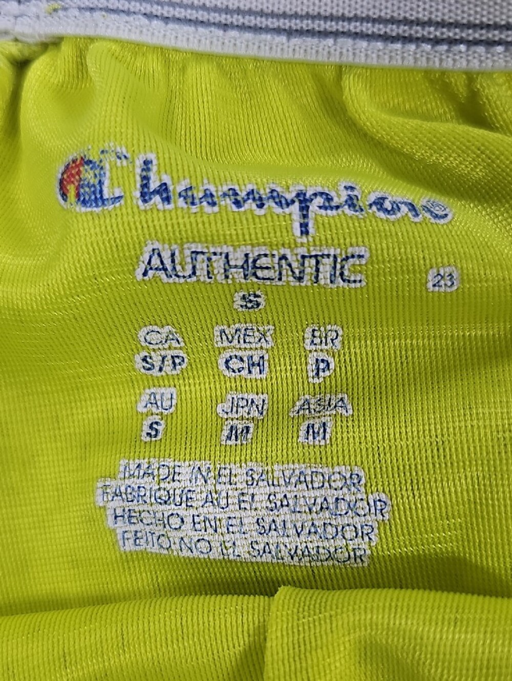 Champion Authentic Mesh Athletic Shorts Lime Green Neon Yellow Mens Small 7791 - Picture 3 of 5